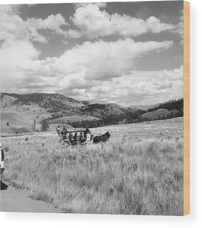 Montana Wood Print featuring the photograph StageCoach ride through western united states by Jonathan Stoops