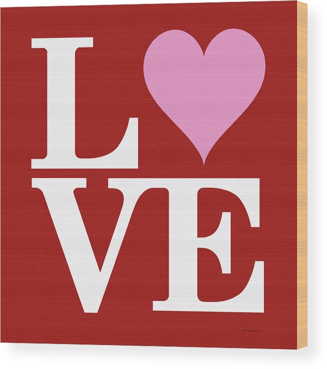 Love Wood Print featuring the digital art Love Heart Sign #58 by Gregory Murray