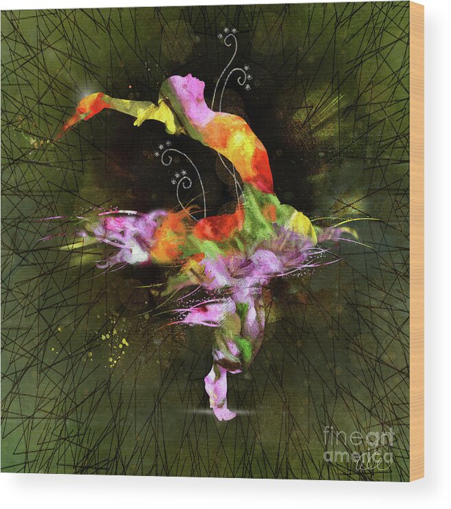 Spring Wood Print featuring the photograph A Spring in Her Step by Looking Glass Images