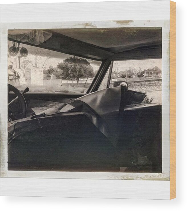  Wood Print featuring the photograph Abandoned Car by Wesley Righetti