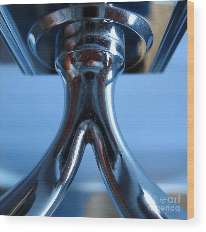 Abstract Wood Print featuring the photograph Abstract Blue Cleave by Jason Freedman
