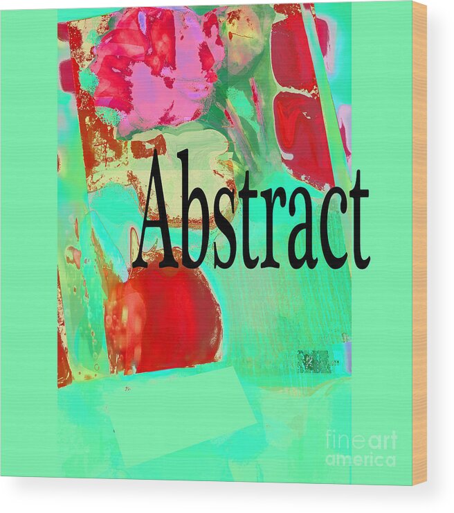 Square Wood Print featuring the mixed media Abstract #2 by Zsanan Studio
