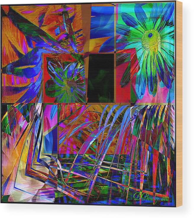 Abstract Art Wood Print featuring the photograph All Mixed up by Donna Bentley