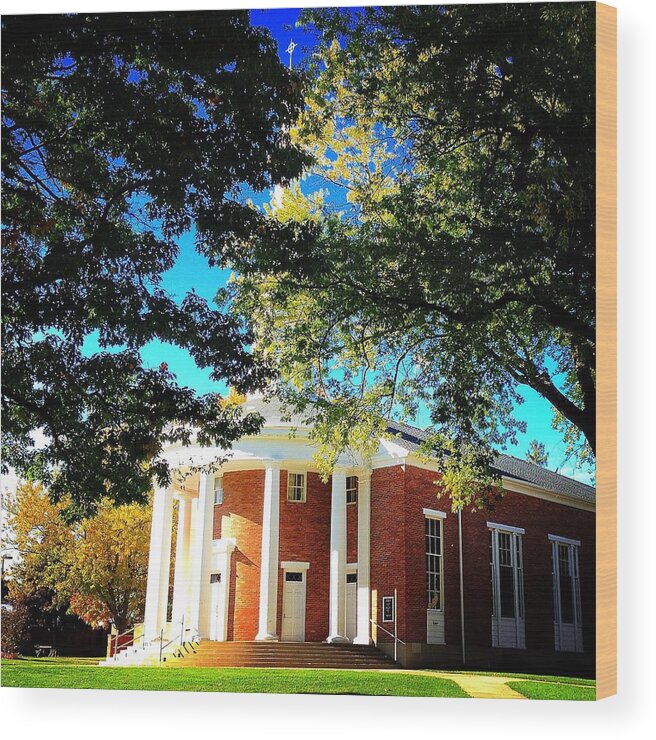 Alma Wood Print featuring the photograph Alma College Dunning Memorial Chapel by Chris Brown