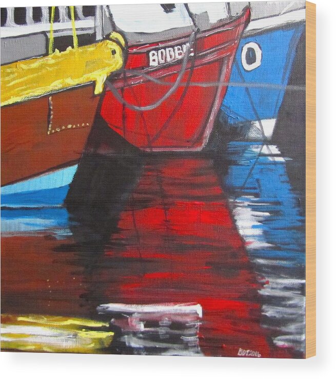 Boats Wood Print featuring the painting Always Wanted One by Barbara O'Toole