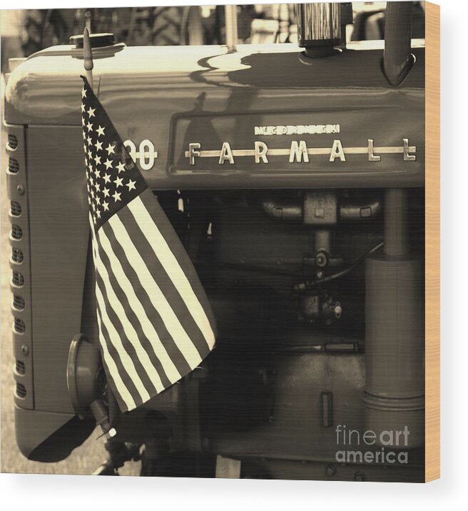 America Wood Print featuring the photograph American Farmall by Meagan Visser