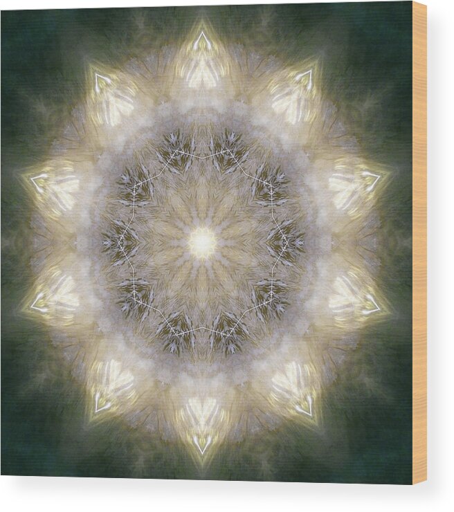 Mandala Wood Print featuring the photograph Ancient Light X by Lisa Lipsett