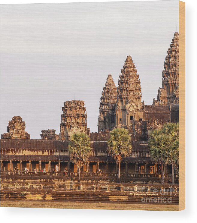 Cambodia Wood Print featuring the photograph Angkor Wat 19 by Rick Piper Photography