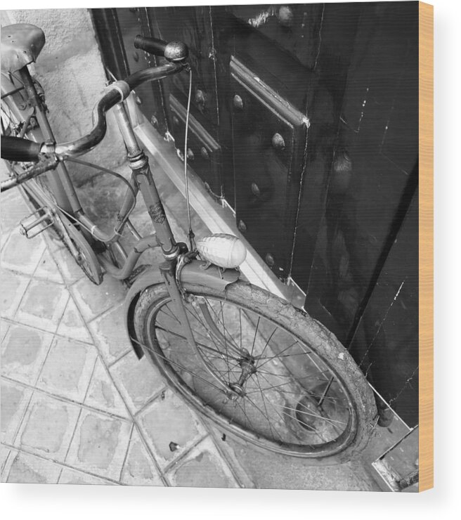 Bike Wood Print featuring the photograph Antique Bicycle 2b by Andrew Fare