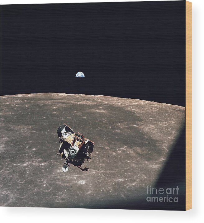 Apollo 11 Wood Print featuring the photograph Apollo 11 Module Ascends To Columbia by Nasa