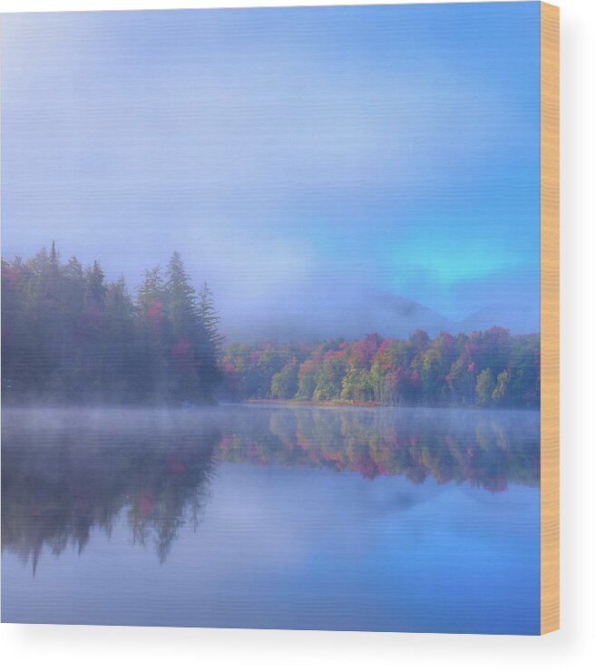 As The Fog Lifts Wood Print featuring the photograph As the Fog Lifts by David Patterson