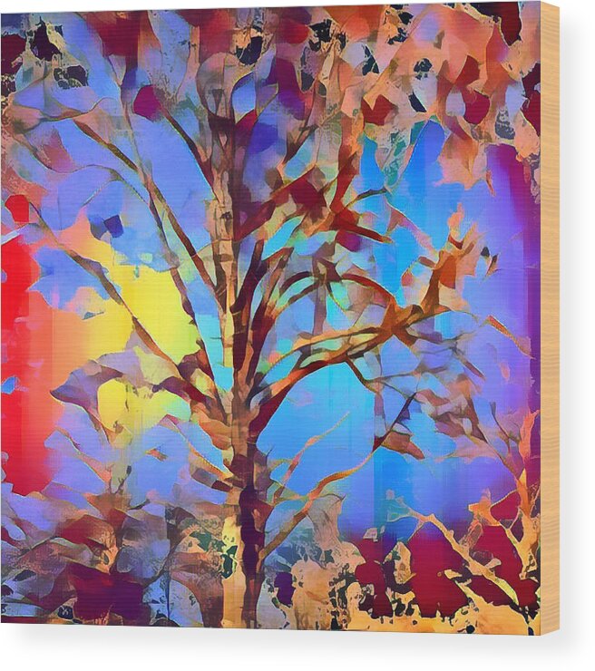 Cd Covers Wood Print featuring the mixed media Autumn Day by Femina Photo Art By Maggie