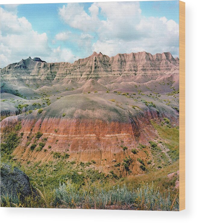 Bad Lands Wood Print featuring the photograph Bad Lands by Jamieson Brown