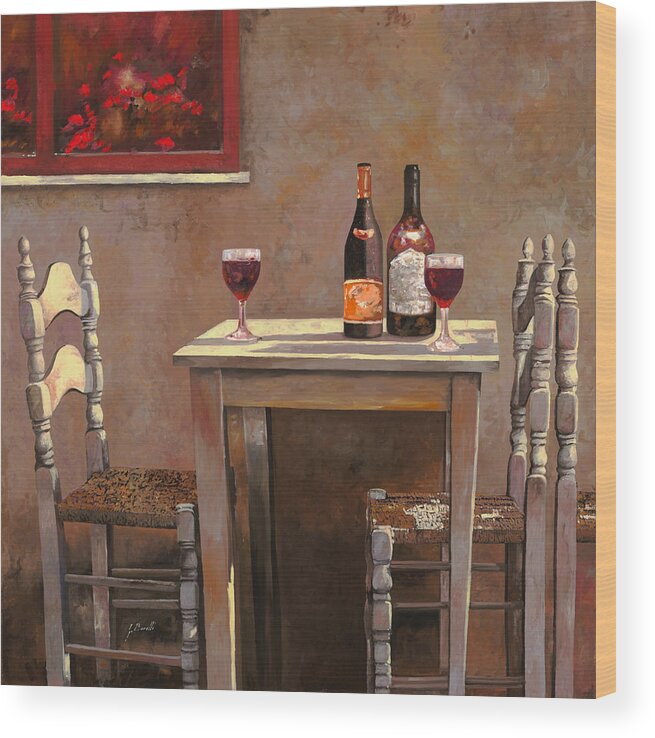 Wine Wood Print featuring the painting Barbaresco by Guido Borelli