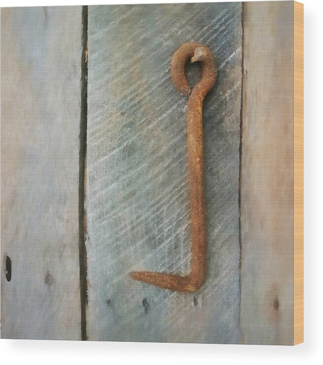 Old Wood Print featuring the photograph Barn Door Hook by Lori Deiter