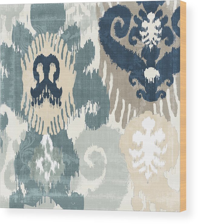Ikat Wood Print featuring the painting Beach Curry III by Mindy Sommers