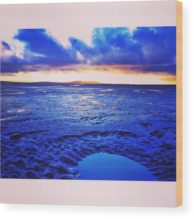 Beautiful Wood Print featuring the photograph Beach Puddle.
#beach
#sunset by Tai Lacroix