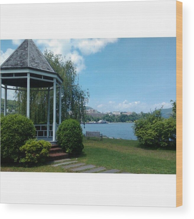 Nofilter Wood Print featuring the photograph Beautiful Day By The Hudson With A View by Pascal Brun