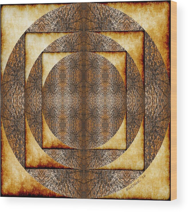 Abstracts Wood Print featuring the digital art Biblioteca 3 by Walter Neal