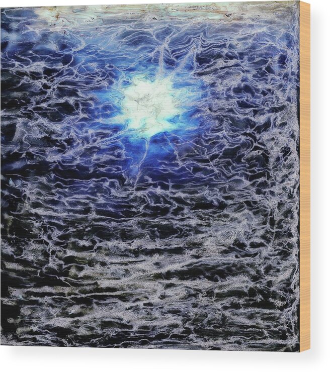 Paul Tokarski Wood Print featuring the photograph Blue Moon by Paul Tokarski