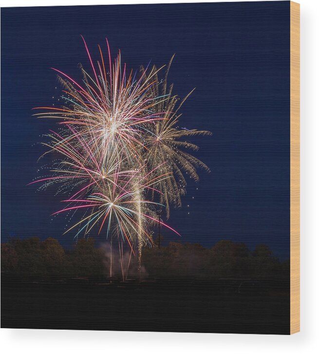 Fireworks Wood Print featuring the photograph Bombs Bursting In Air III by Harry B Brown