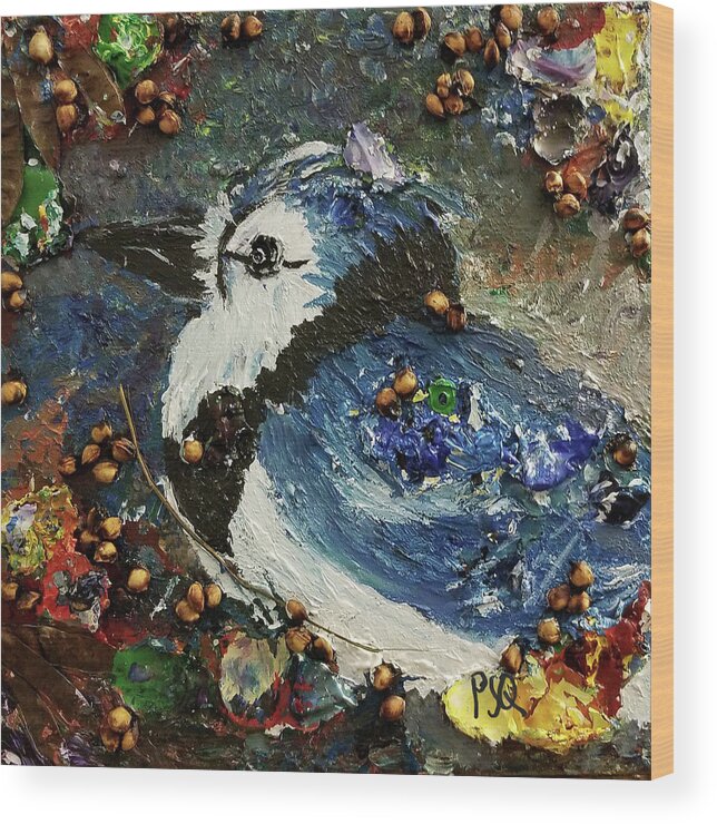 Blue Jay Wood Print featuring the photograph Bountiful Bluejay by PJQandFriends Photography