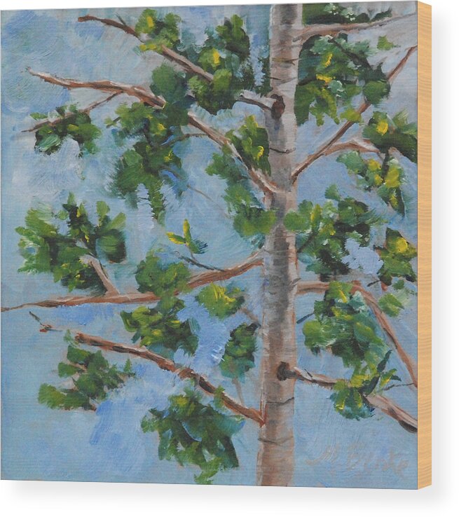 Art Wood Print featuring the painting Branching Out by Mary Benke