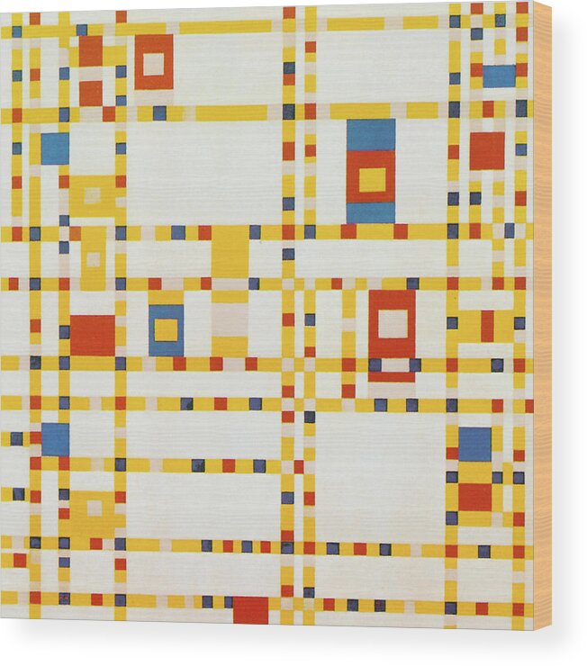 Piet Mondrian Wood Print featuring the photograph Broadway Boogie Woogie by Piet Mondrian