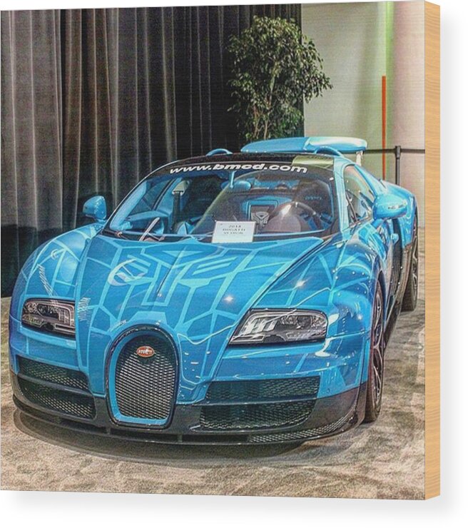 Sportscar Wood Print featuring the photograph Bugatti Veyron Grand Sport Vitesse - by Thrill Cars