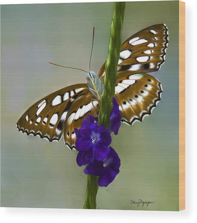 Butterfly Wood Print featuring the digital art Butterfly III by Thanh Thuy Nguyen