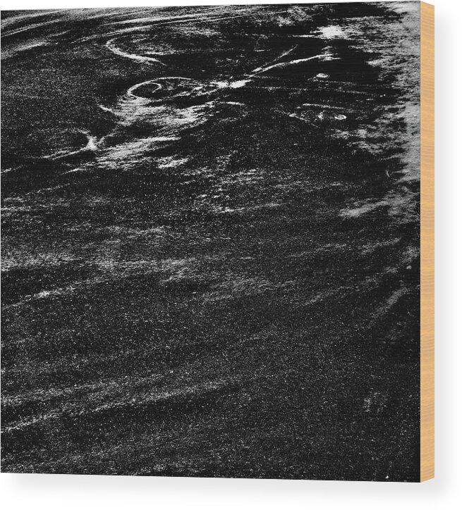 Black And White Wood Print featuring the photograph Canadian Winter Driveway Karma Constellation 3B by Jeremy Hall