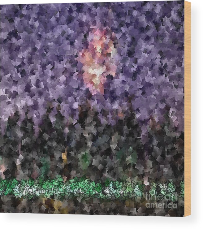Abstract Wood Print featuring the photograph Celebration Fireworks - Abstract Tiles No15.820 by Jason Freedman
