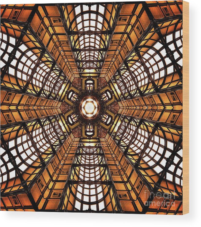 Architecture Wood Print featuring the digital art Chamber of Gold by Phil Perkins