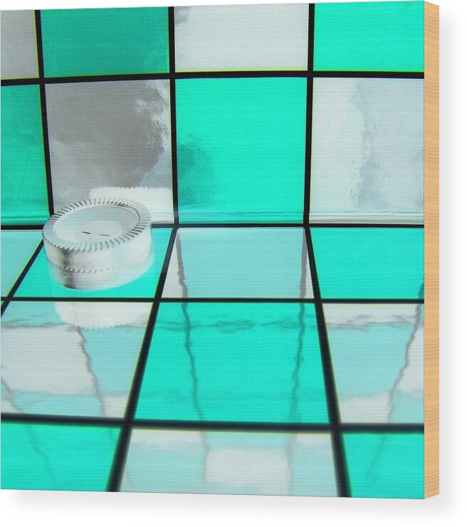 Checkers Wood Print featuring the photograph Checkers In Abstract by Florene Welebny