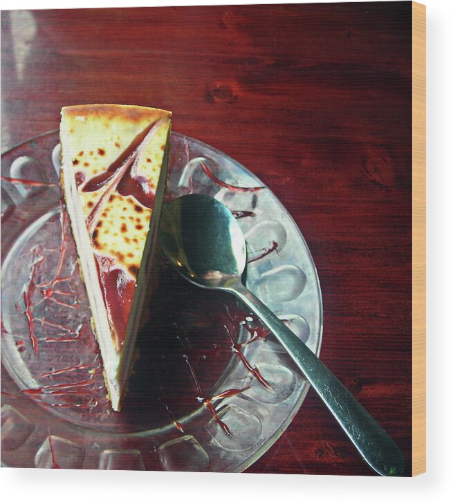 Cheesecake Wood Print featuring the photograph Cheesecake by Michael McKenzie