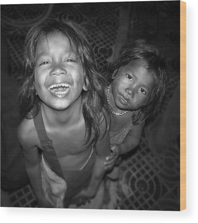 Children Wood Print featuring the photograph Children of Phnom Penh by Dusty Wynne