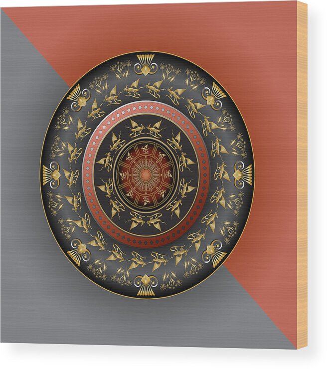 Mandala Wood Print featuring the digital art Circulosity No 3153 by Alan Bennington