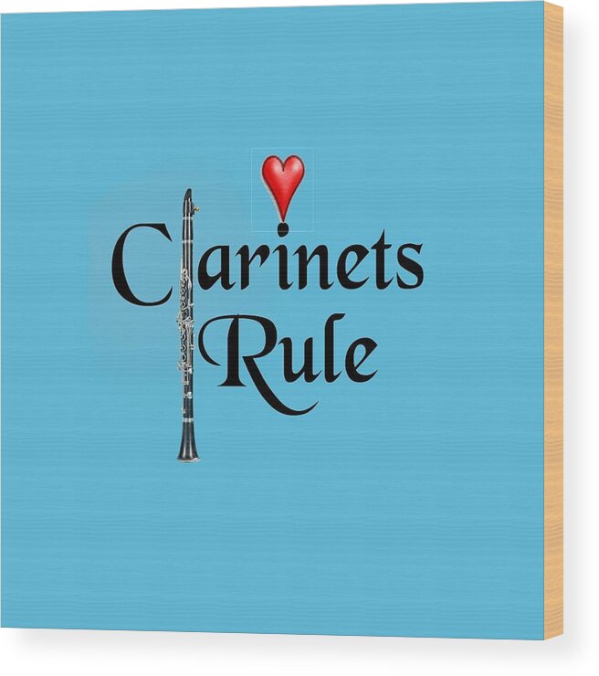 clarinets Rule Wood Print featuring the photograph Clarinets Rule by M K Miller