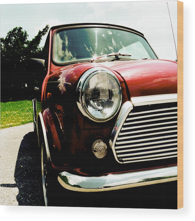 Richard Reeve Wood Print featuring the photograph Classic Mini Summer by Richard Reeve