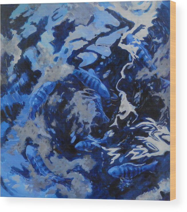 Blue Wood Print featuring the painting Cobalt #2 by Martha Tisdale