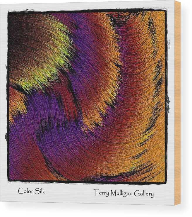 Color Wood Print featuring the digital art Color Silk by Terry Mulligan