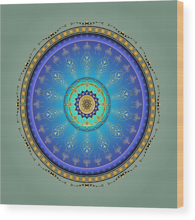 Mandala Wood Print featuring the digital art Complexical No 1735 by Alan Bennington