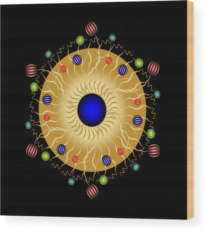 Mandala Wood Print featuring the digital art Complexical No 2204 by Alan Bennington