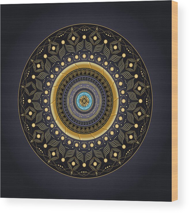 Mandala Wood Print featuring the digital art Complexical No 2240 by Alan Bennington