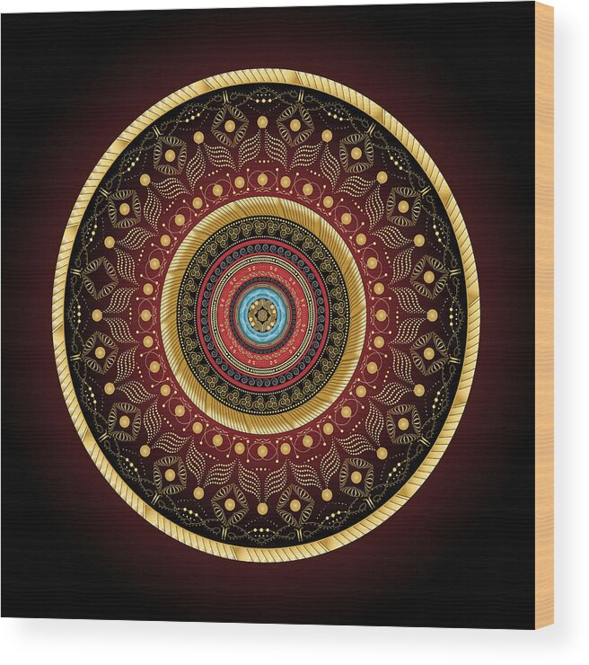 Mandala Wood Print featuring the digital art Complexical No 2244 by Alan Bennington