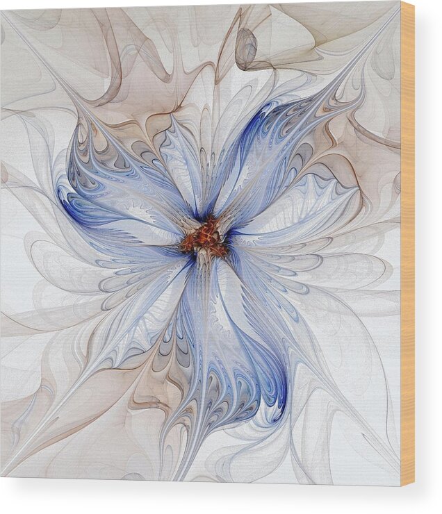 Digital Art Wood Print featuring the digital art Cornflower blues by Amanda Moore