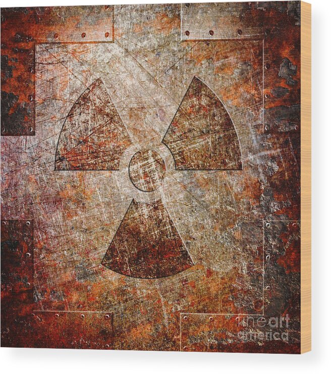 Radiation Wood Print featuring the digital art Count Down to Extinction by Fred Ber