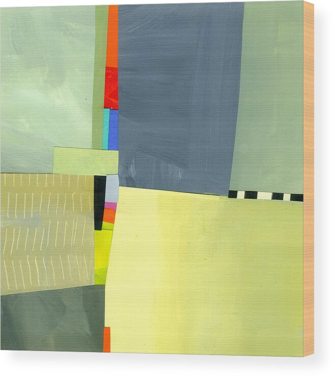 Abstract Art Wood Print featuring the painting Crevice or Cravat by Jane Davies