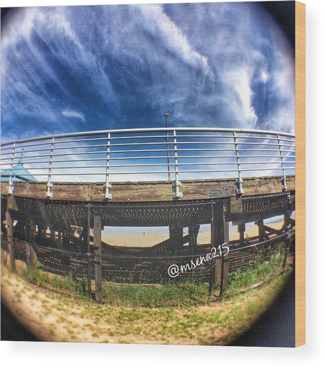 Senaonpoint Wood Print featuring the photograph Crisp! At The Boardwalk by Michael Sena