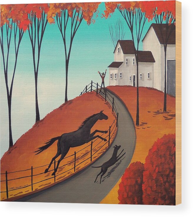 Art Wood Print featuring the painting Daily Competition by Debbie Criswell